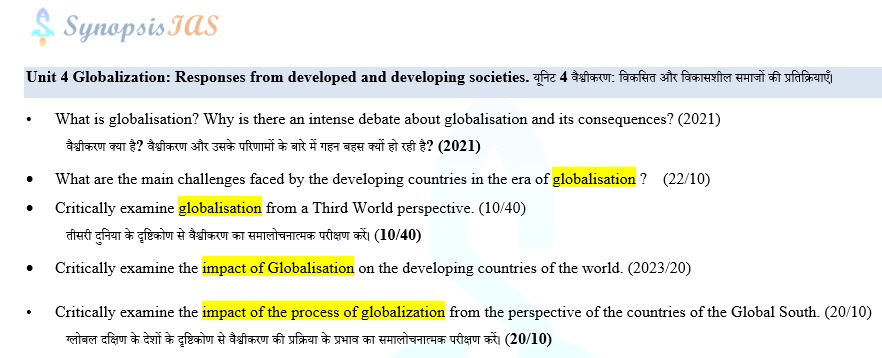 Globalization – global challenges | Note